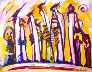 2013 - " La marche des légionnaires " -  Acrylique sur toile - Dim : 80 x 100 cm.